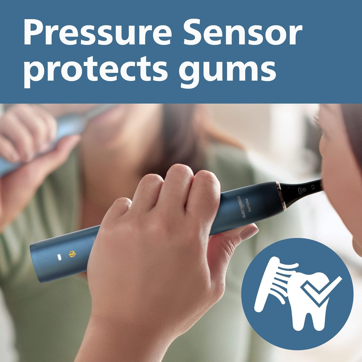 Philips Sonicare Diamondclean 9000 Rechargeable Sonic Electric Toothbrush with App, Built-In Pressure Sensor, 4 Clean Modes & 3 Intensities, Navy, HX9911/96 image number 1