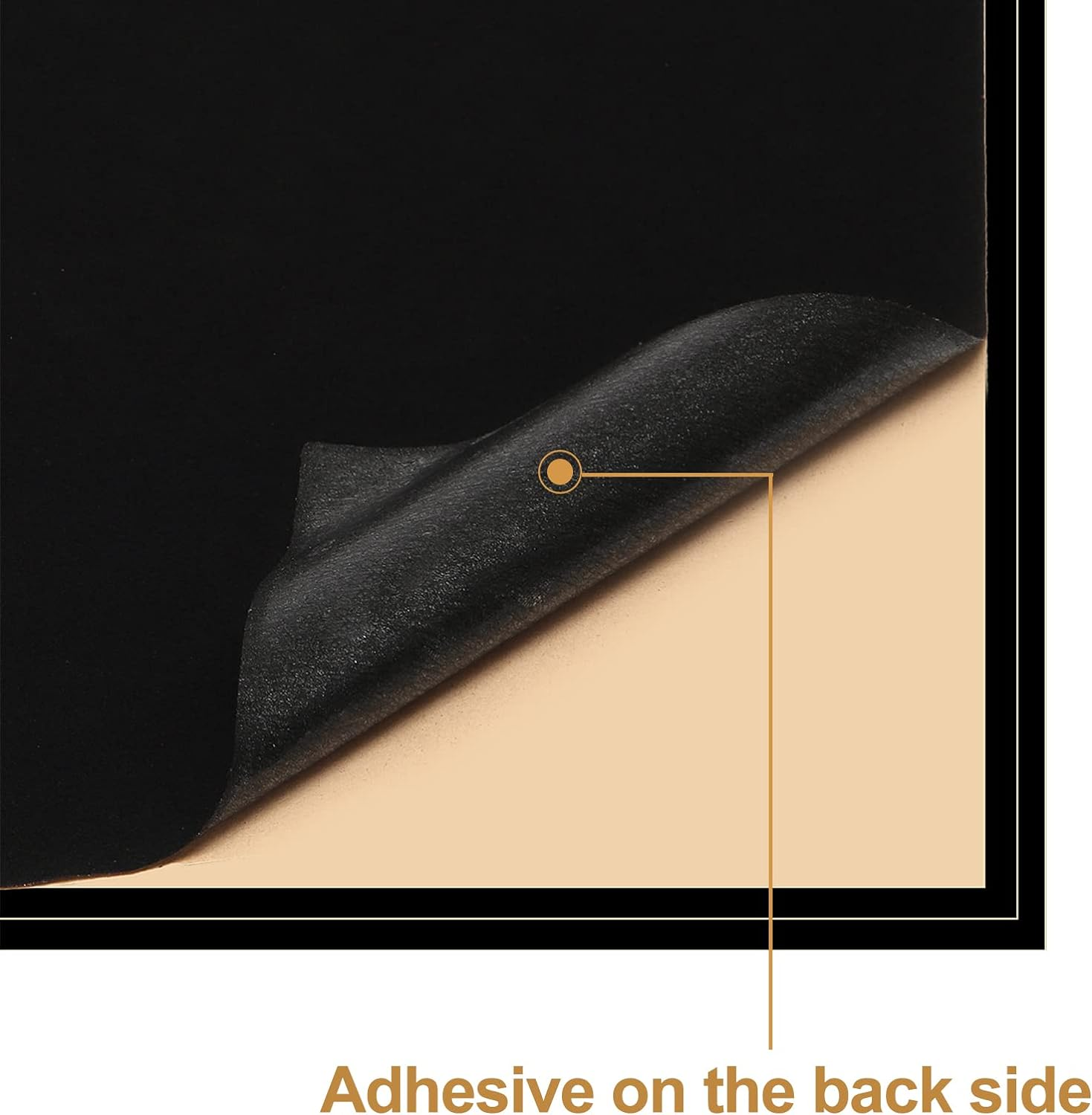 Yaohui 3-Pack Self-Adhesive Felt Sheets, Peel & Stick, A4 Size (8.3" X 11.8", Black) - Blue image number 5