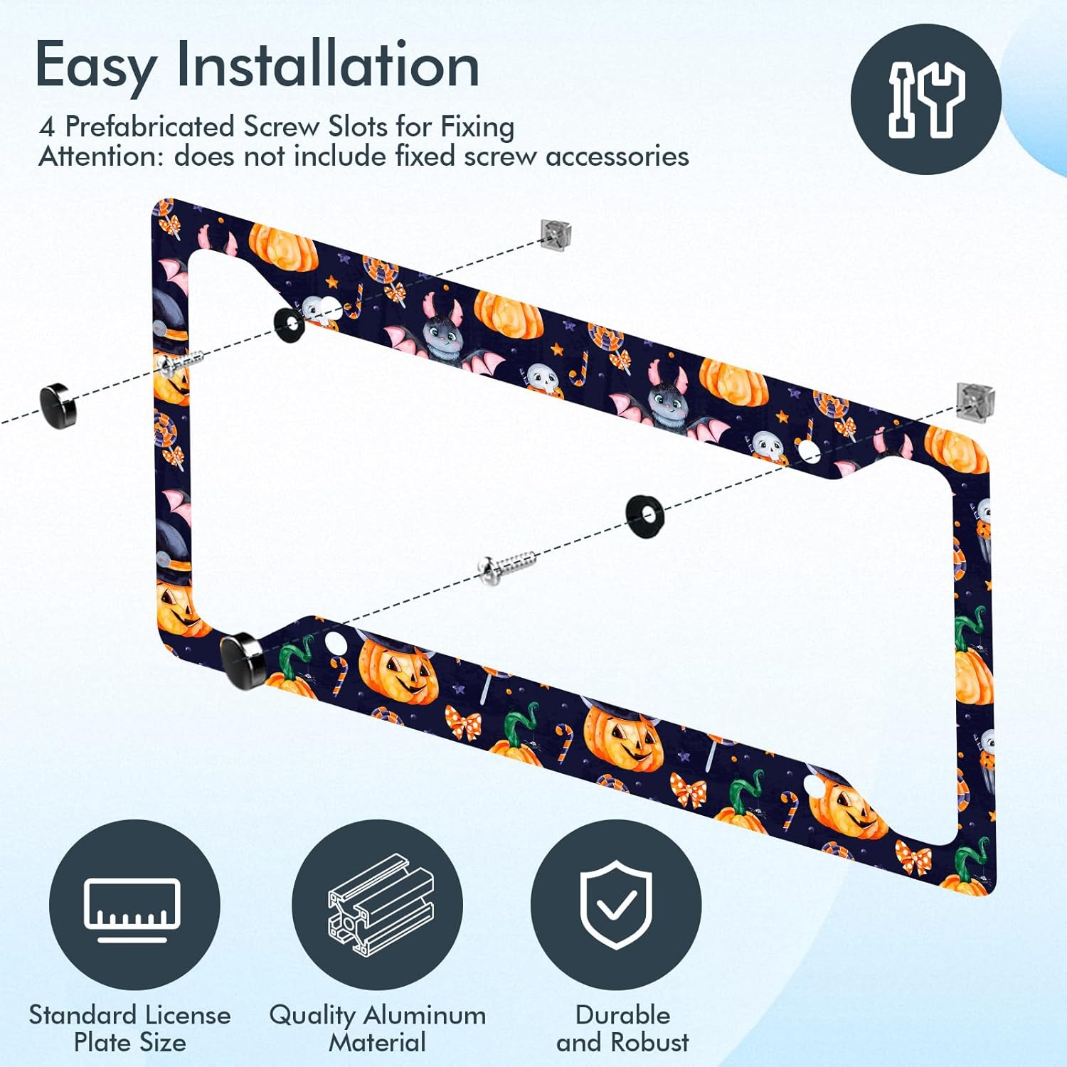 BBTO 12 Pcs Sublimation License Plate Frame Blanks, Universal Metal Aluminum License Plate Holder White Heat Thermal Transfer License Plate Covers DIY Custom Car Tags for Front Rear Frame Accessory image number 6