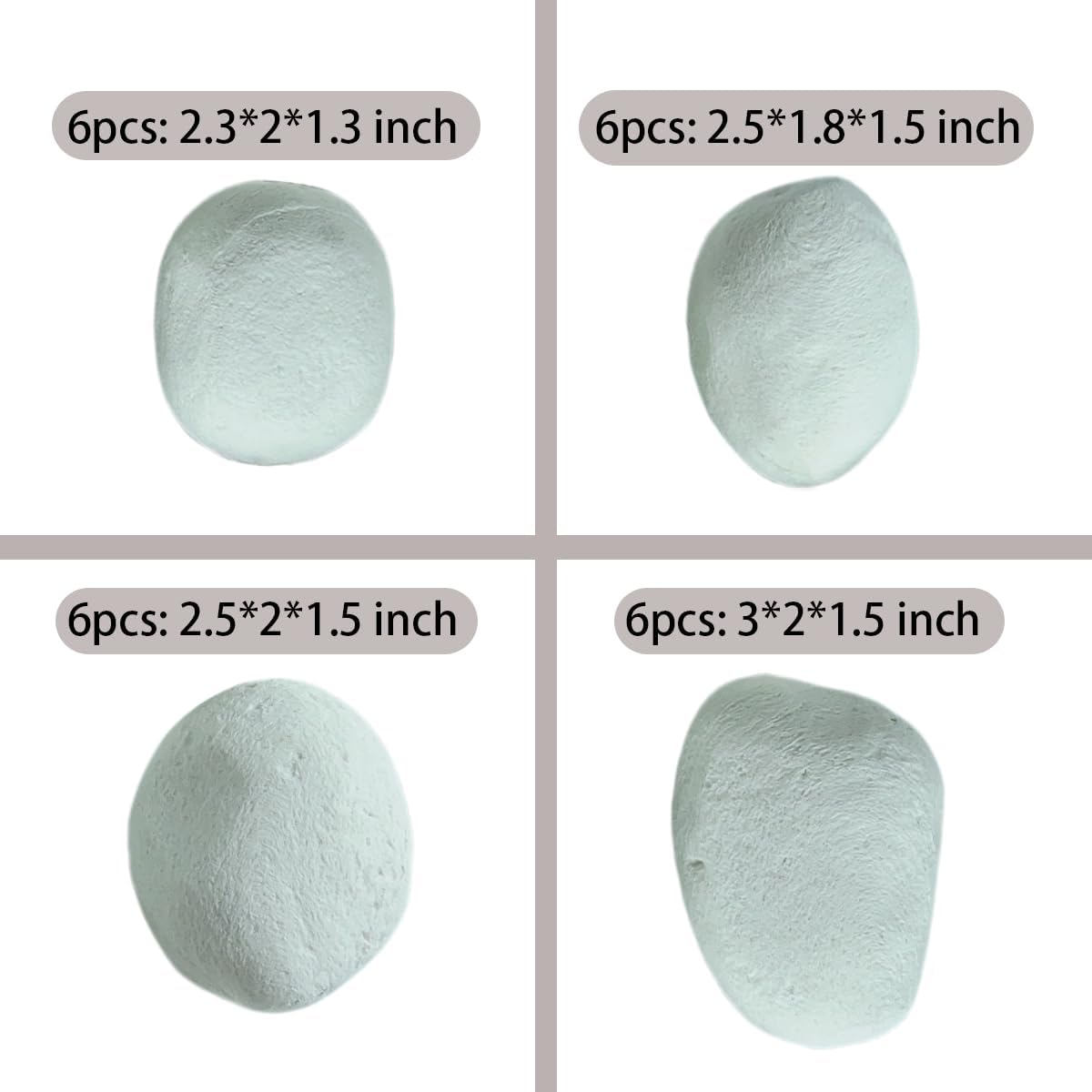 Gas Logs Ceramic Pebbles,24Pcs White Gas Fireplace Logs,Inside Fireplace Accessories,Ceramic Wood Logs for Gas Logs,Propane Fire Pit image number 3