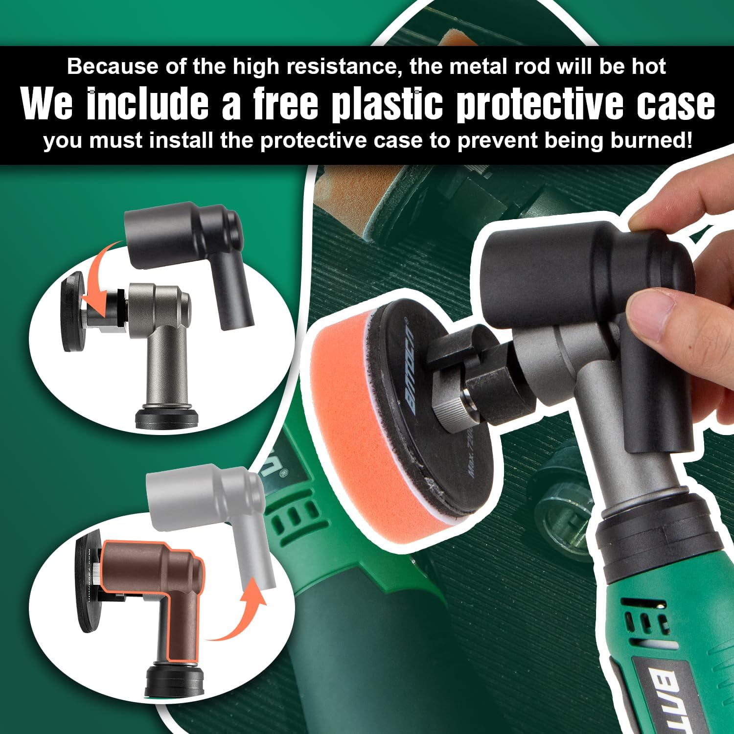 BATOCA S6 Mini Cordless Polisher,12V Car Buffer Kit for Detailing and Paintwork Care,Da&Ro and Mini Polishing Machine,1000-5000Rpm&4200-21000Rpm,Motorbike Polish Sanding Waxing