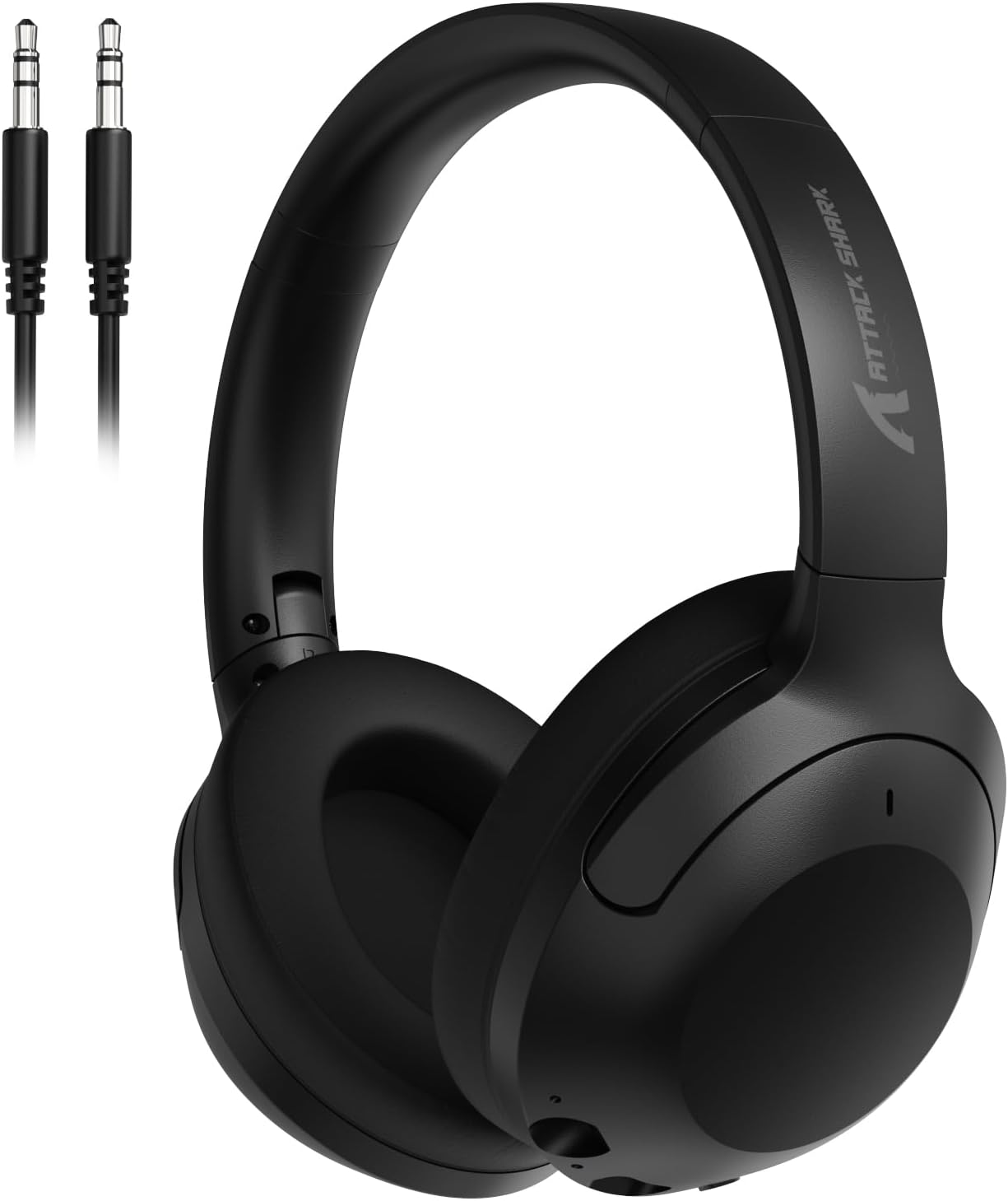 Lexonelec X Attack Shark G300 Wireless Active Noise Cancelling Headset, Bluetooth 5.3 Deep Bass HD Stereo Sound over Ear, 20H Playtime, Built-In Mic Lightweight Design 3.5Mm Gaming Headset(Black) image number 2