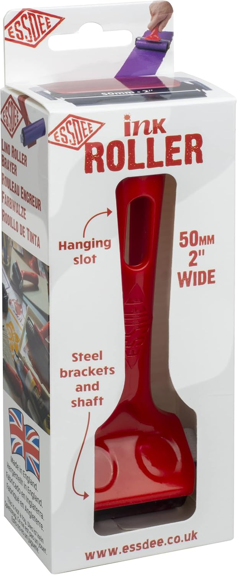 Essdee R1 Lino Roller 50Mm Red Handle, 50 Mm image number 1