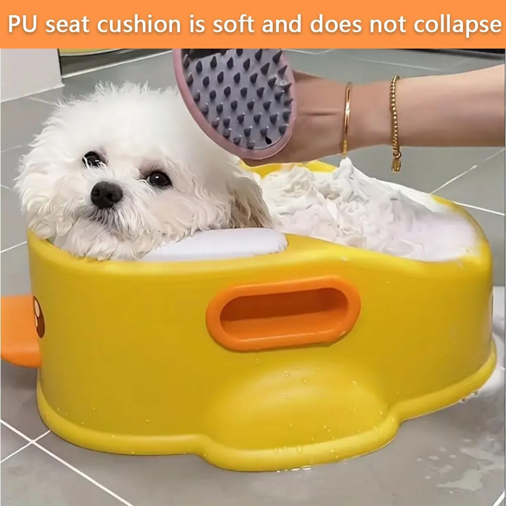 Portable Pet Bathtub &ndash; Foldable PP Shower Basin with Side Groove Handles, Multi-Functional Dog & Cat Bath Tub for Small to Medium Pets, Indoor & Outdoor Use image number 5