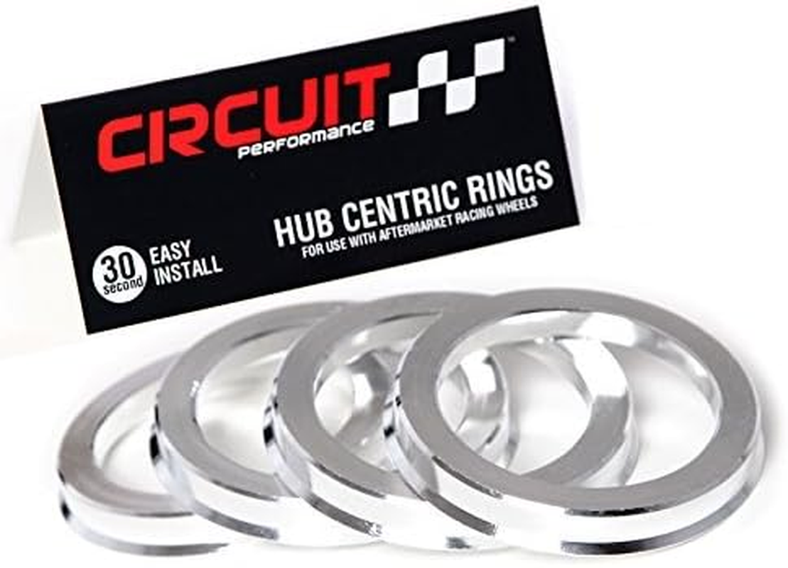 Circuit Performance Hub Centric Rings (4 Pack) - 76.1 to 63.4 Silver Aluminum Hubrings - Compatible with Ford Focus, Fiesta, Volvo, Jaguar with 63.4Mm Vehicle Hub Using Wheels with 76.1Mm Centerbore image number 4