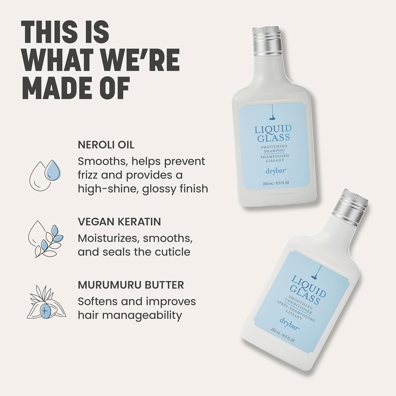 Drybar Liquid Glass Smoothing Shampoo, Blanc Scent, 8.5 Fl. Oz. image number 5