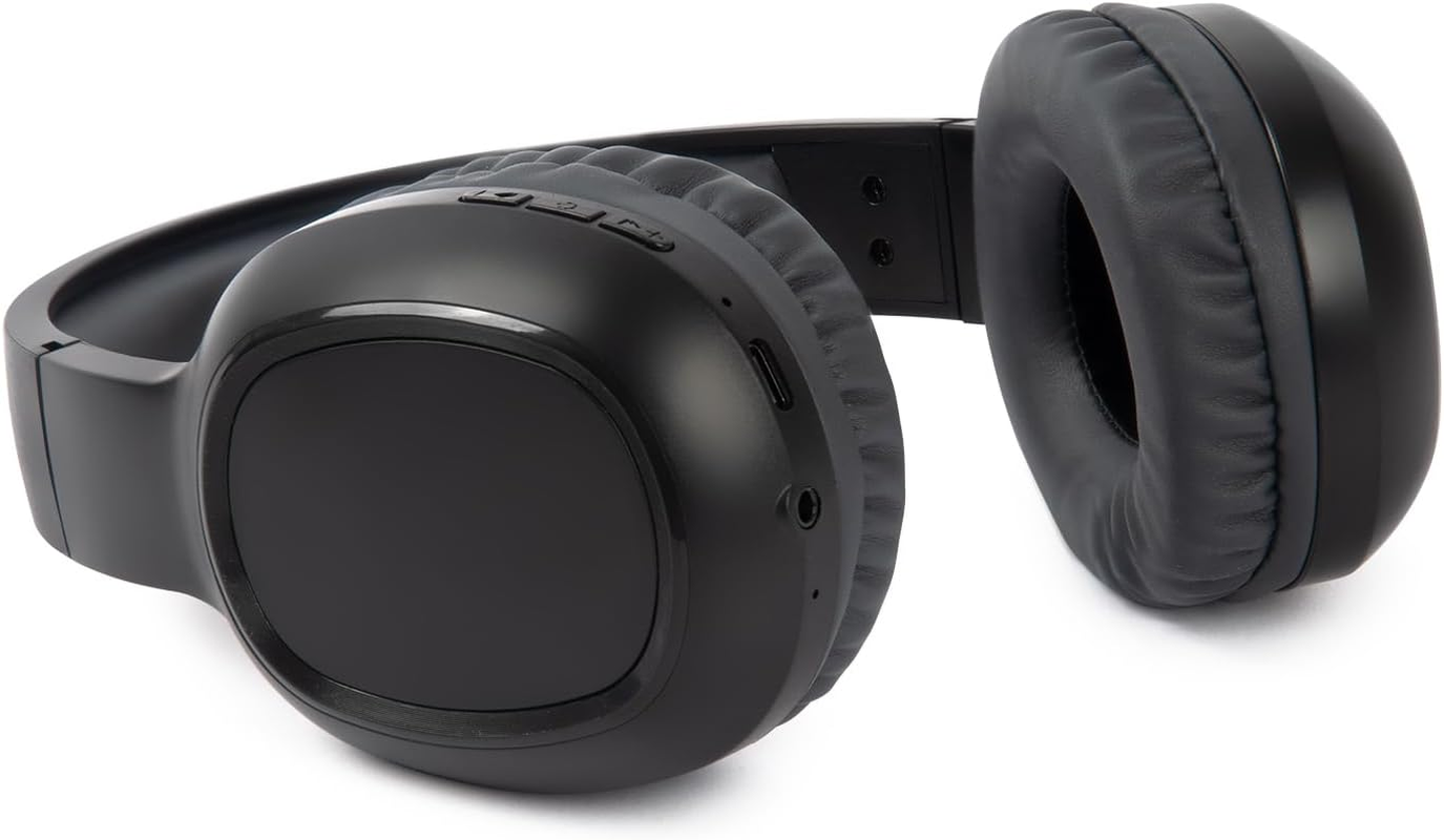 Vultech Crab2 HBT-11BK Rev. 2.1 over Ear Wireless Bluetooth 5.3 Aux Headphones with Microphone, Track Control, Call Management, Charging Type-C 12 Hours, Automatic Pairing Android/Ios image number 5