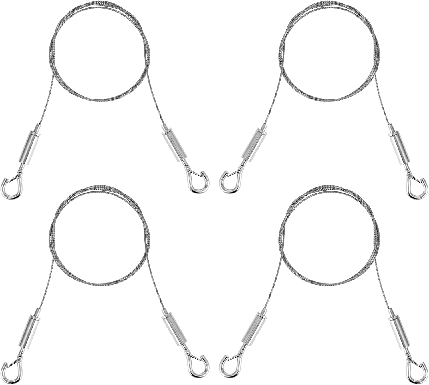 4 PCS Adjustable Picture Hanging Wire - Heavy Duty Stainless Steel Wire for Hanging Pictures, Mirrors, Paintings & Artwork image number 4