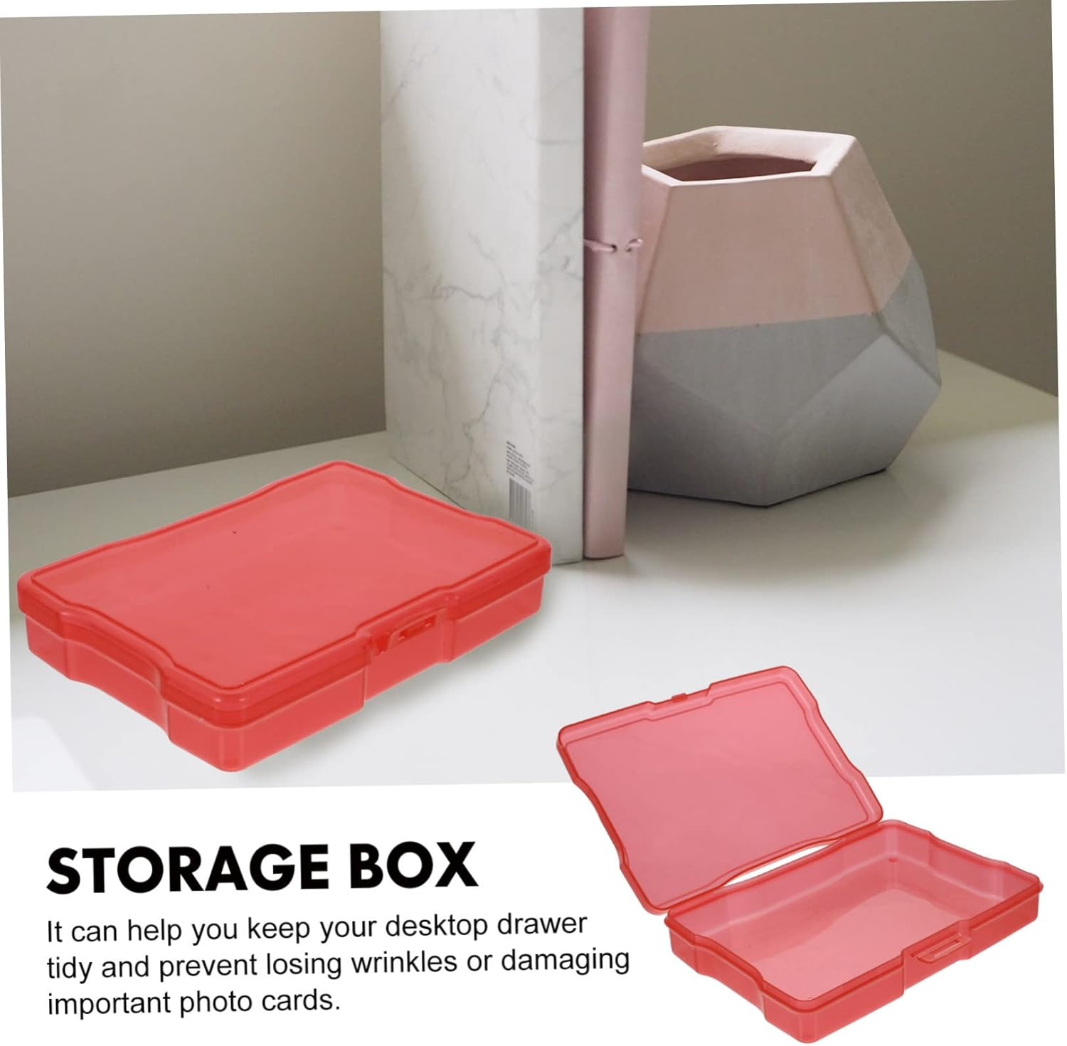 Uonlytech 8Pcs Photo Storage Box for Photos Holding Case Household Jewelry Box in Plastic Material for Organiser Needs image number 1