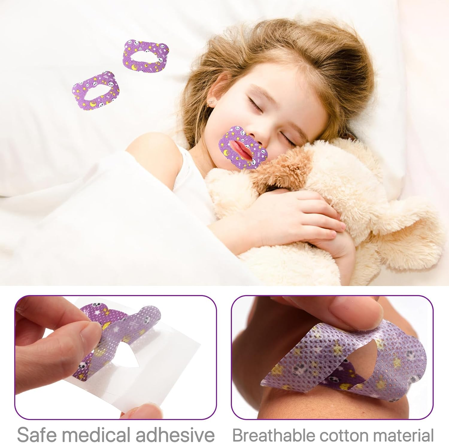 90 Pack Kids Mouth Tape for Sleeping anti Snoring Sleep Strips anti Snoring Sleep Tape Sleep Better Nose Breathing Improved Sleep anti Snoring Strips image number 4