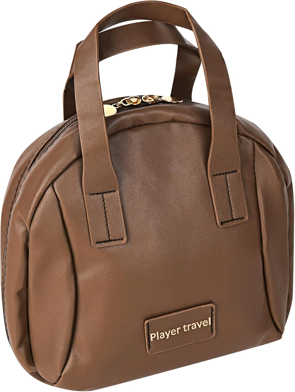 Biiange Elegant Portable Shell Cosmetic Bag, Portable Storage Bag for Women, with Compartments Large Capacity Travel Makeup Bags (Pink)