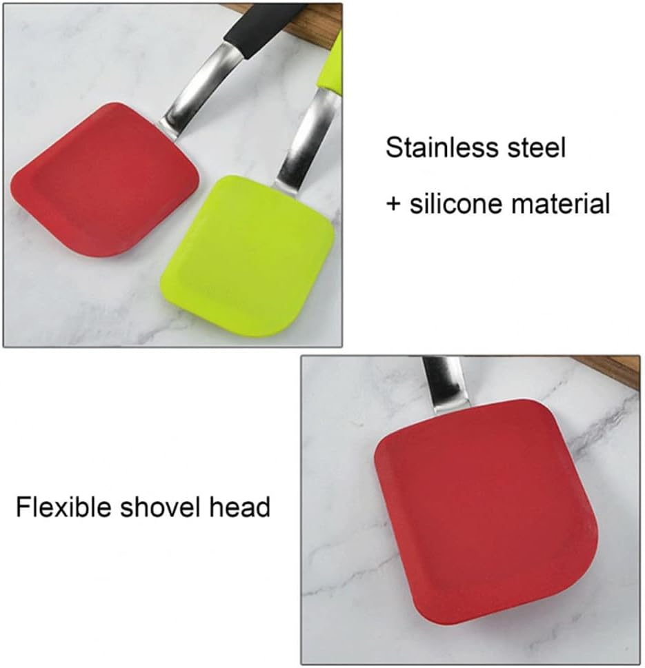 Cooking Utensils Set Silicone Spatula Kitchen Utensil Gadgets Non-Stick Tools Cooking Utensils Closely Inlaid Shovel for Nonstick Cookware for Kitchen Accessories image number 2