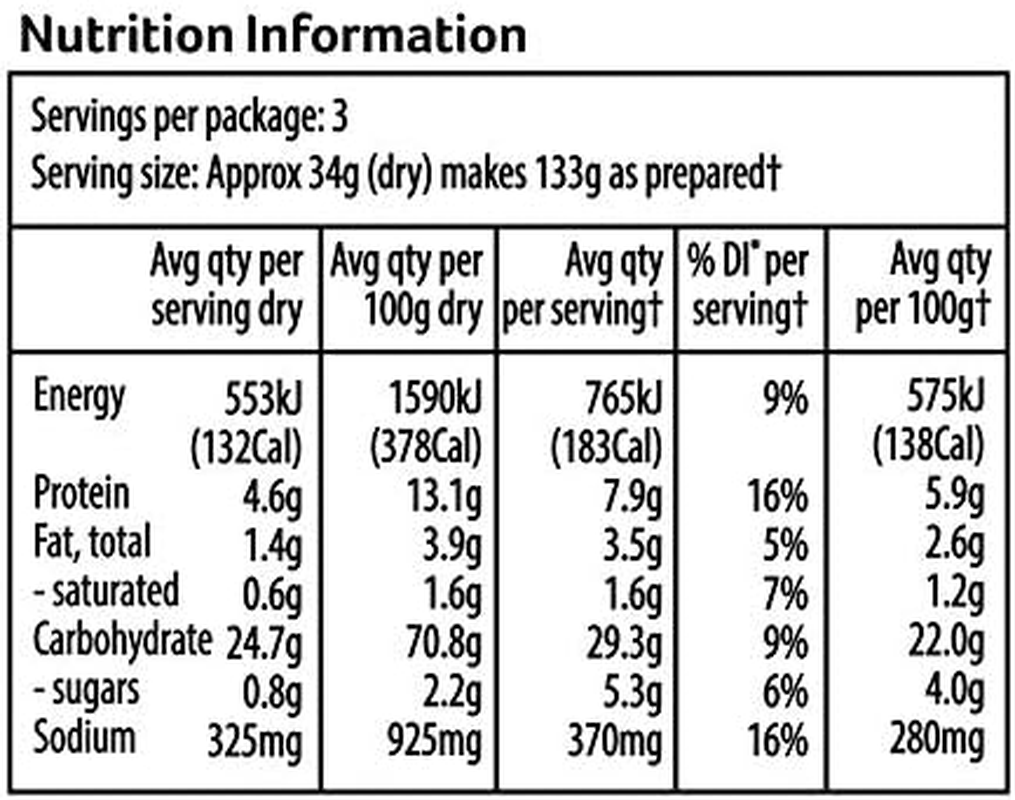 CONTINENTAL Classics Pasta and Sauce Four Cheeses Serves 2, 100 G (Pack of 1) image number 4
