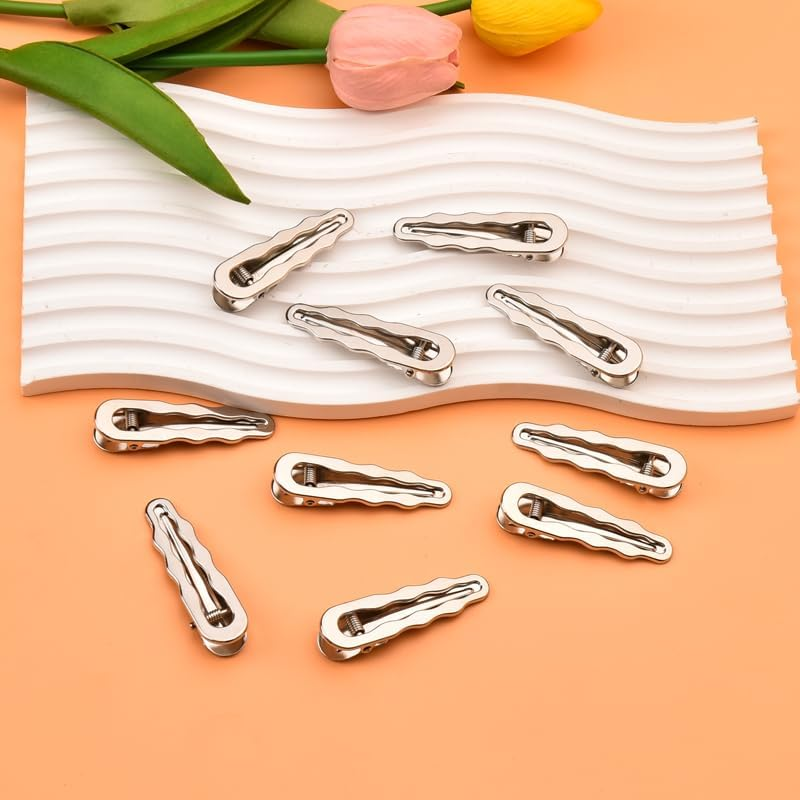 Silver Alligator Hair Clips Y2K Metal Clips for Hair Alligator Barrettes Duck Billed No Bend Hair Clips for Women Girls No Crease Hair Pins Hairpins Hairclips 10 PC Minimalist Hair Accessories