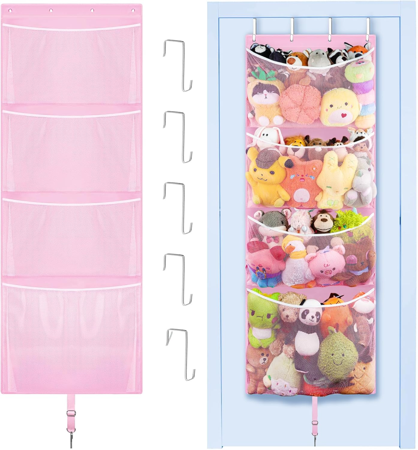 Hanging Stuffed Animal Storage, (White)