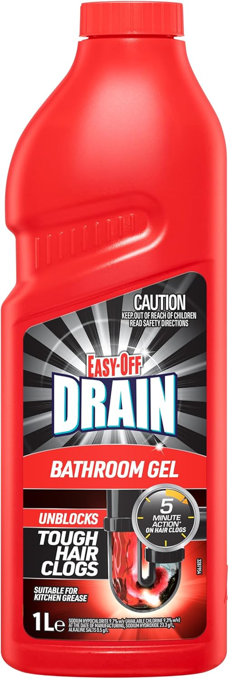Easy-Off Bam Turbo Drain Cleaner Gel 1 Liter image number 2