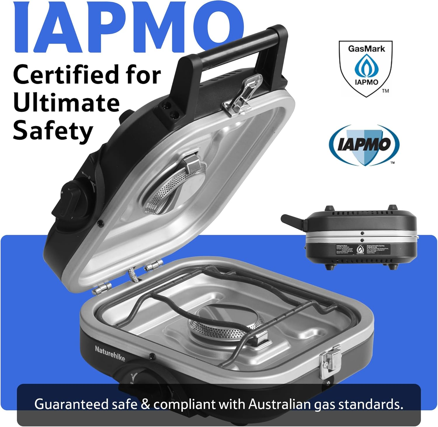 Naturehike Upgraded Folding Gas Stove, 2-Burner Camping Stove, Portable Gas Stove with Dual Burners, Compact & Lightweight Propane Stove for Camping, Picnics, Backpacking (IAPMO GASMARK CERTIFICATED) image number 1