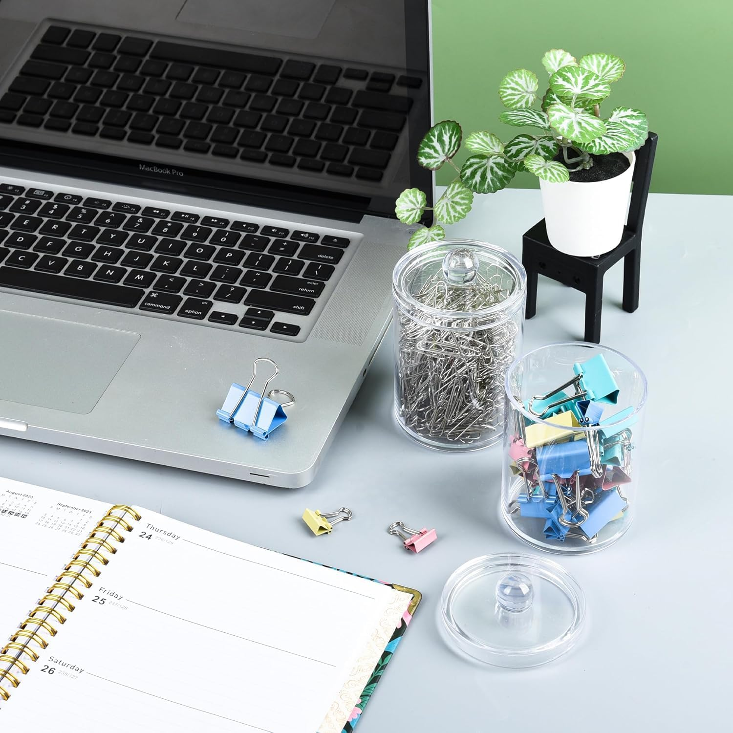 BEANPRECOY Cotton Pad Holder Makeup Pads Container Organizer Holder Cotton Pad Storage Organizer with Lid Cotton Pads Holder Acrylic Makeup Pads Container Organizer, for Cotton Balls Swabs Cotton Pa image number 5