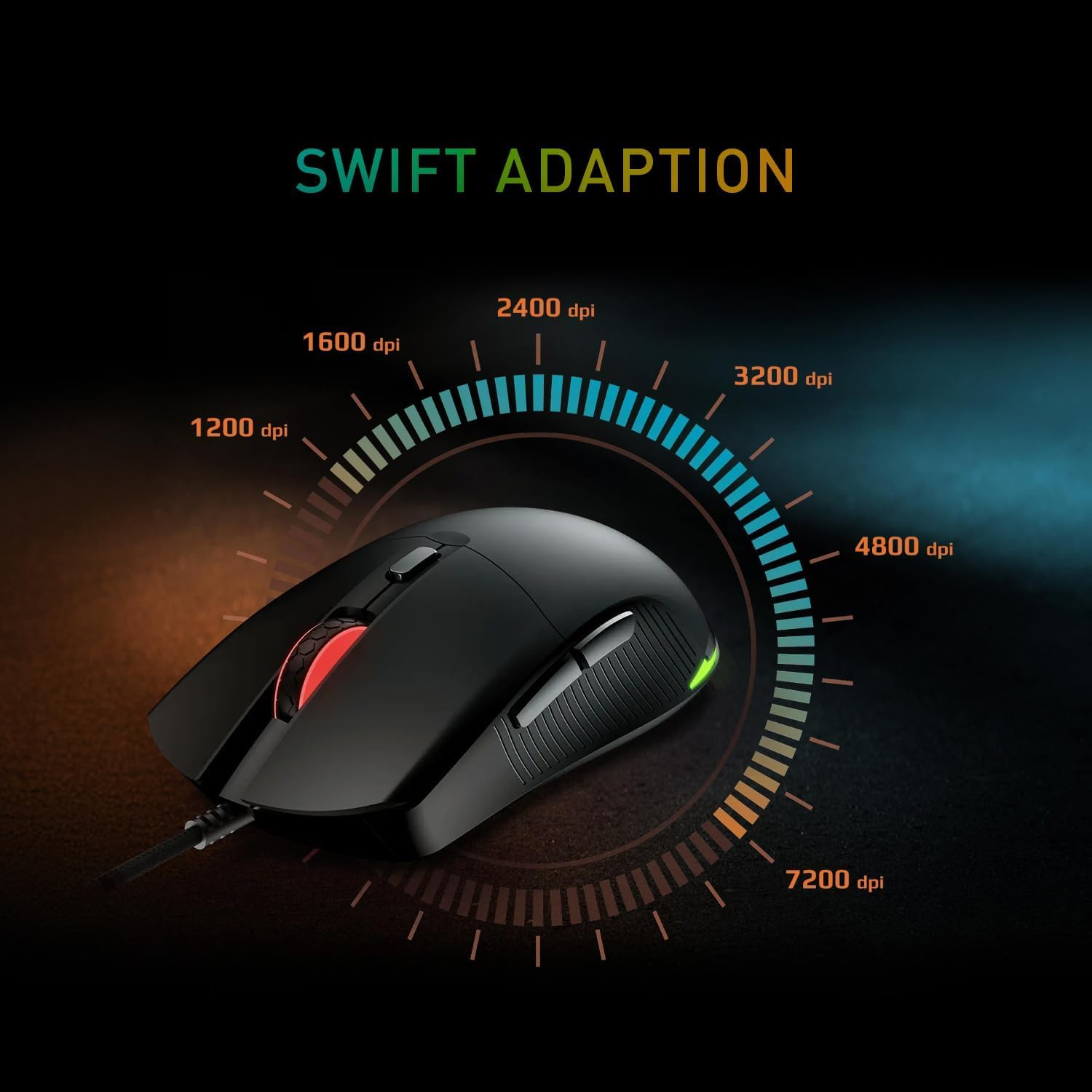 MSI Forge GK310 Combo RED US - Gaming RGB Hot Swappable Mechanical Keyboard & Forge Mouse Set, Anti-Ghosting, 7200 DPI Optical Sensor image number 5