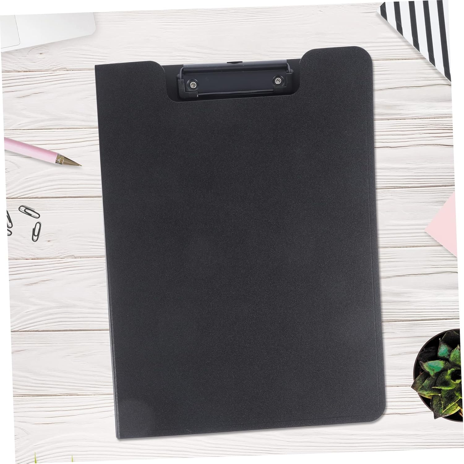 TEHAUX Writing Pad Holder Clipboard Portable Office Document Clip for Classroom School - Black image number 4