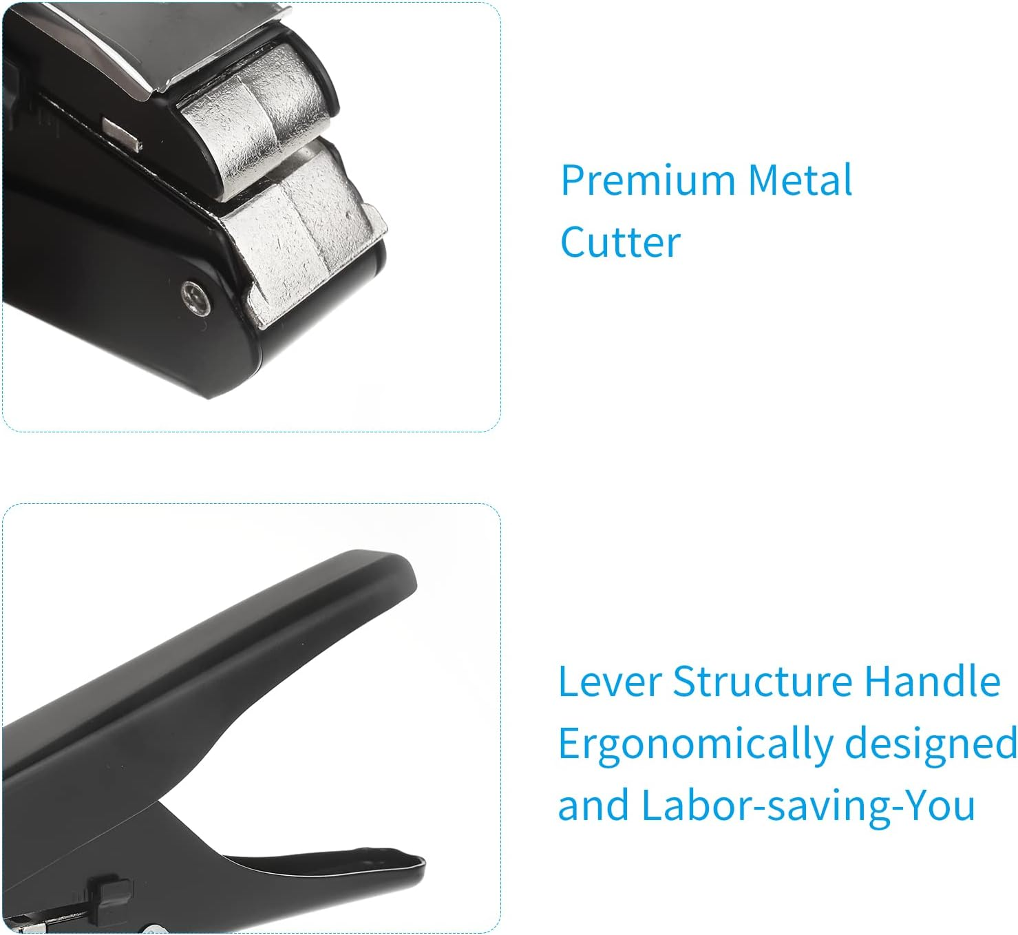 Nurdo Heavy-Duty Slot Metal Single Hole Puncher 1-Hole Paper Punch 10 Sheet Capacity for ID Card PVC Photo Slot and Paper Chipboard Art Project Documents Office School Home Supplies image number 5