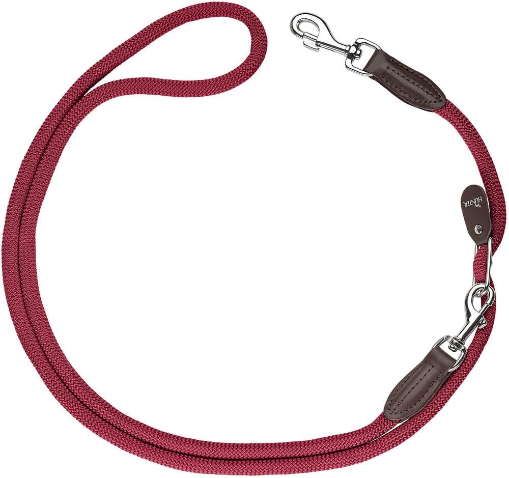 HUNTER Vario Freestyle Dog Lead Colour: Bordeaux, Infinitely Adjustable Length, Robust & Non-Slip Rope, Weatherproof & Easy to Clean, Perfect for Everyday Use and Training, Size: 10/200 image number 2