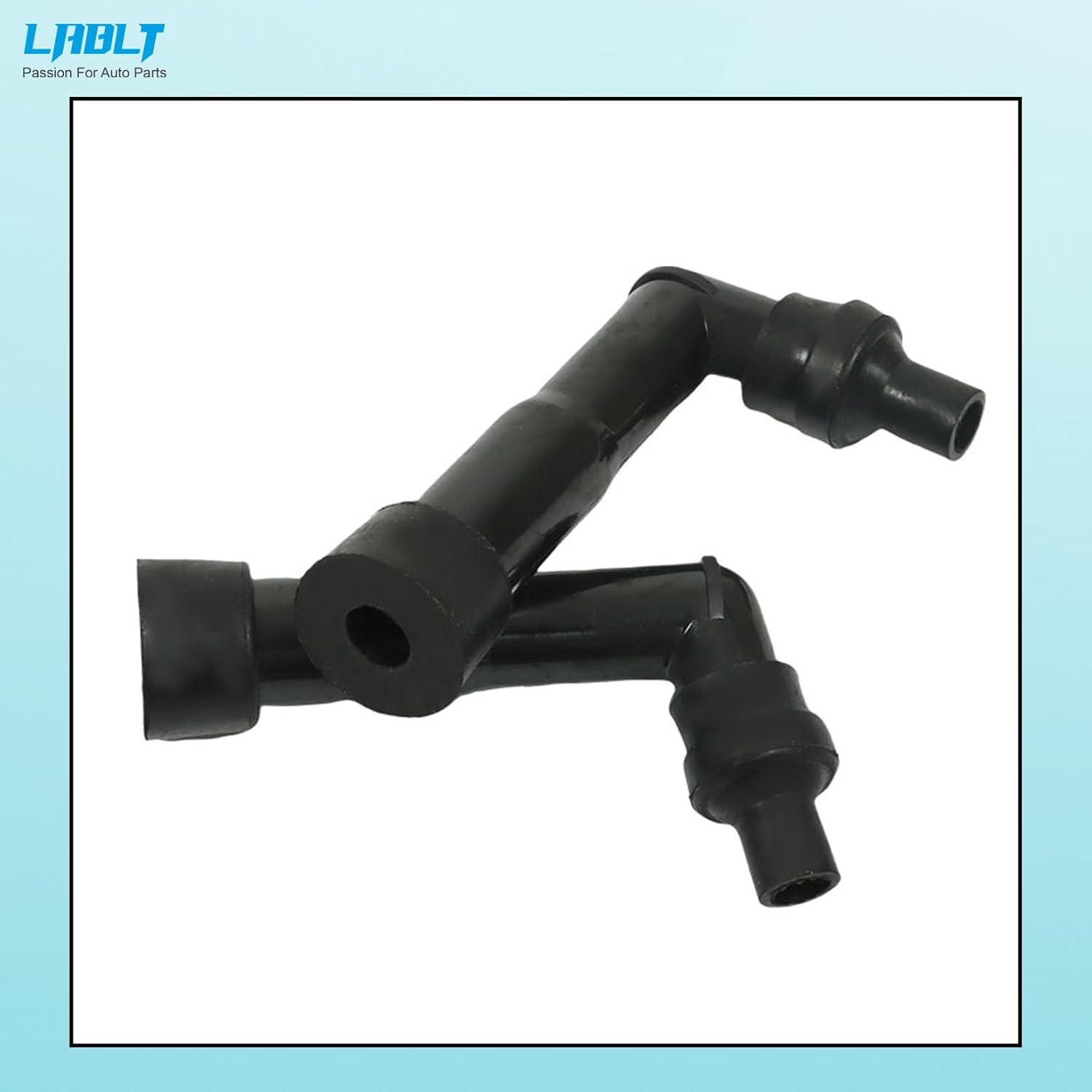 LABLT Spark Plug Boot Waterproof Cap Cover Resistor 120 Degree Motorcycle Scooter Dirt Bike ATV 2Pcs