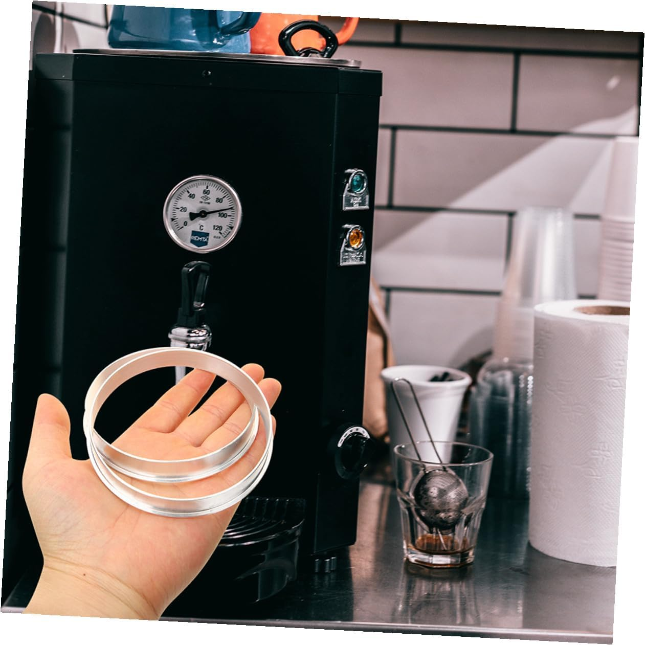 Automatic Aluminum Cup Sealer Ring for Milk Tea Coffee Shops Removable Washable Sealing Machine Accessory Efficient Compact Design Cup Sealer Machine Part image number 1