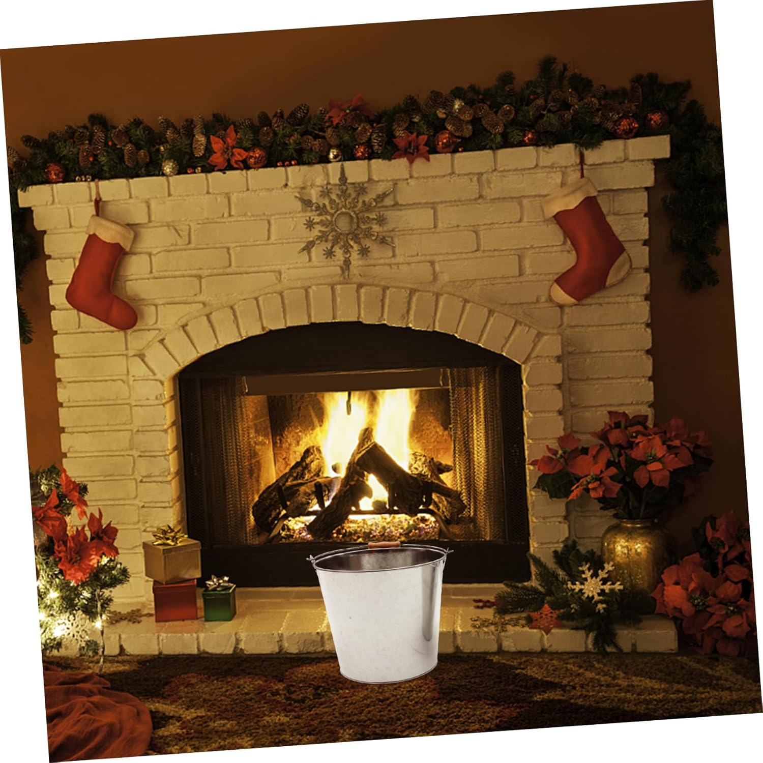 BESPORTBLE Fireplace Ash Bucket Metal Burning Bucket for Daily Use Multi-Purpose Garden Incinerator for Paper Waste Compact Design for Home Use image number 6