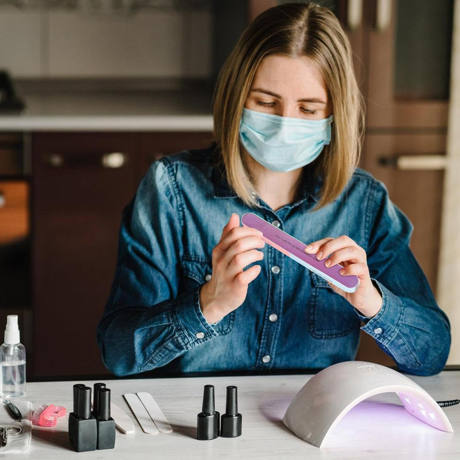 Nail File - 5.51 Inches 6-Sided Fingernail - Eva Nails Polishing Block - Nail Buffers Manicure Tools - Finger Nail Files for Nail Art Nail Care, and Polishing, Perfect for Smooth and Shiny Nails image number 5