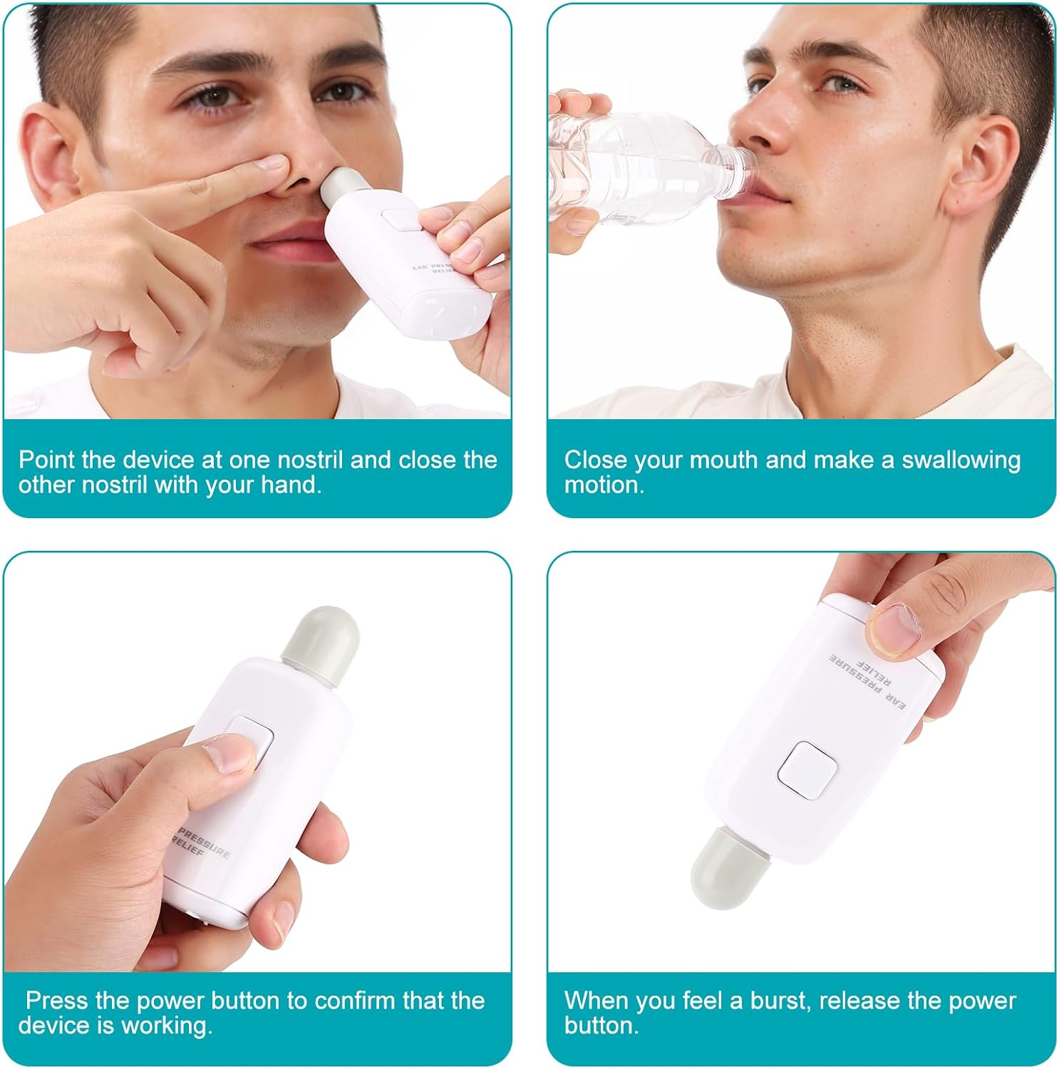 Eustachian Tube Unclogger - Ear Pressure Relief Device - Balanced Ear Pressure Safely & Naturally - Eustachian Tube Exerciser image number 6