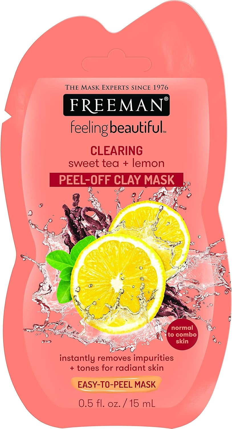 Freeman Feeling Beautiful Clearing Sweet Tea and Lemon Peel-Off Clay Mask 15Ml, 180 Gram