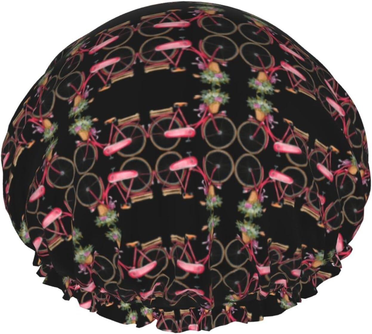 I Love Garbage Trucks Shower Cap for Water Shower Non Wetting,Double Layer Reusable Shower Cap,Hair Shower Caps for Long Hair