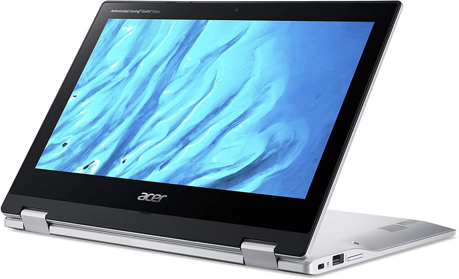 Acer Convertible Chromebook Spin 311, 11.6" HD IPS Touch, Mediatek MT8183 Processor, 4GB RAM, 32GB Emmc, Chrome OS, Silver, CP311-3H-K4S1 image number 1