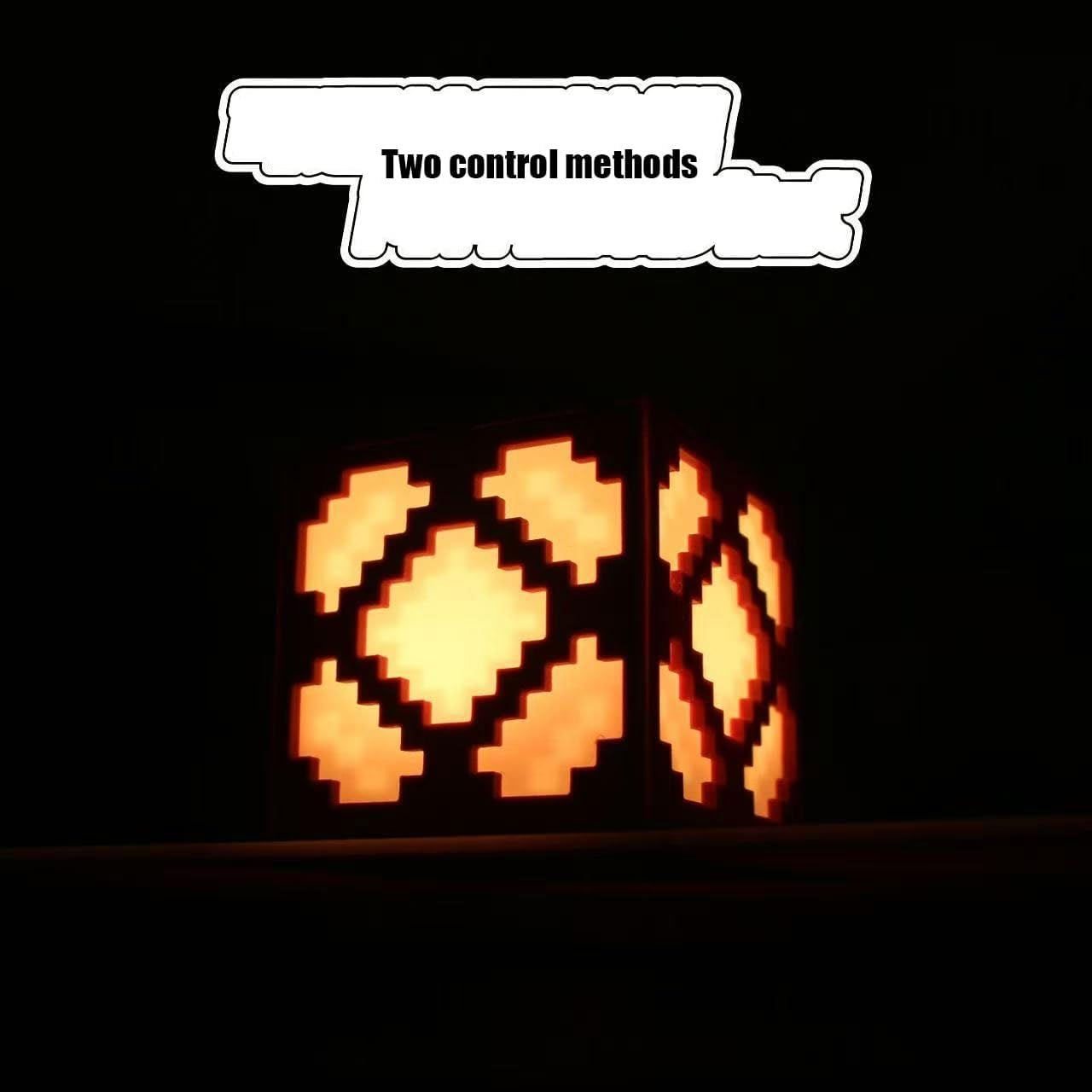 Pixelated Mood Light Square Cube Lamp, 16-Color LED Rechargeable Wall/Table Mountable Lamp for Boys Gaming Room Decor image number 1