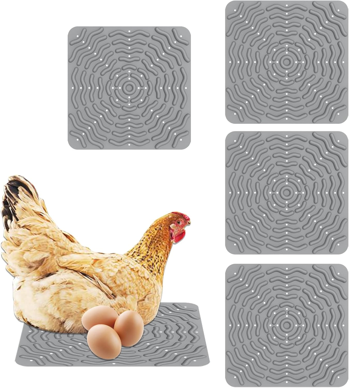 Chicken Nesting Pads | Washable Chicken Nest Mat - Elastic 4X Washable Silicone Soft Bedding for Duck Chicks Hens Laying Roosting Brooder