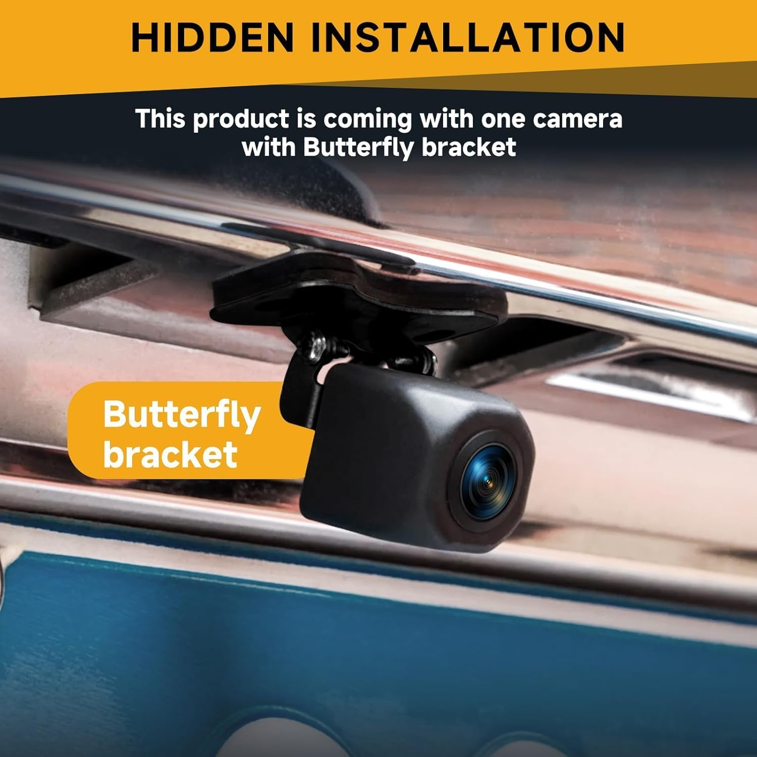 ISINMOTOR AHD 720P Backup Camera,170 Degree Wide Angle Rearview Reversing Camera,Ip67 Waterproof Clear Night Vision Reverse Rear View Camera for Car Vehicle SUV RV image number 5