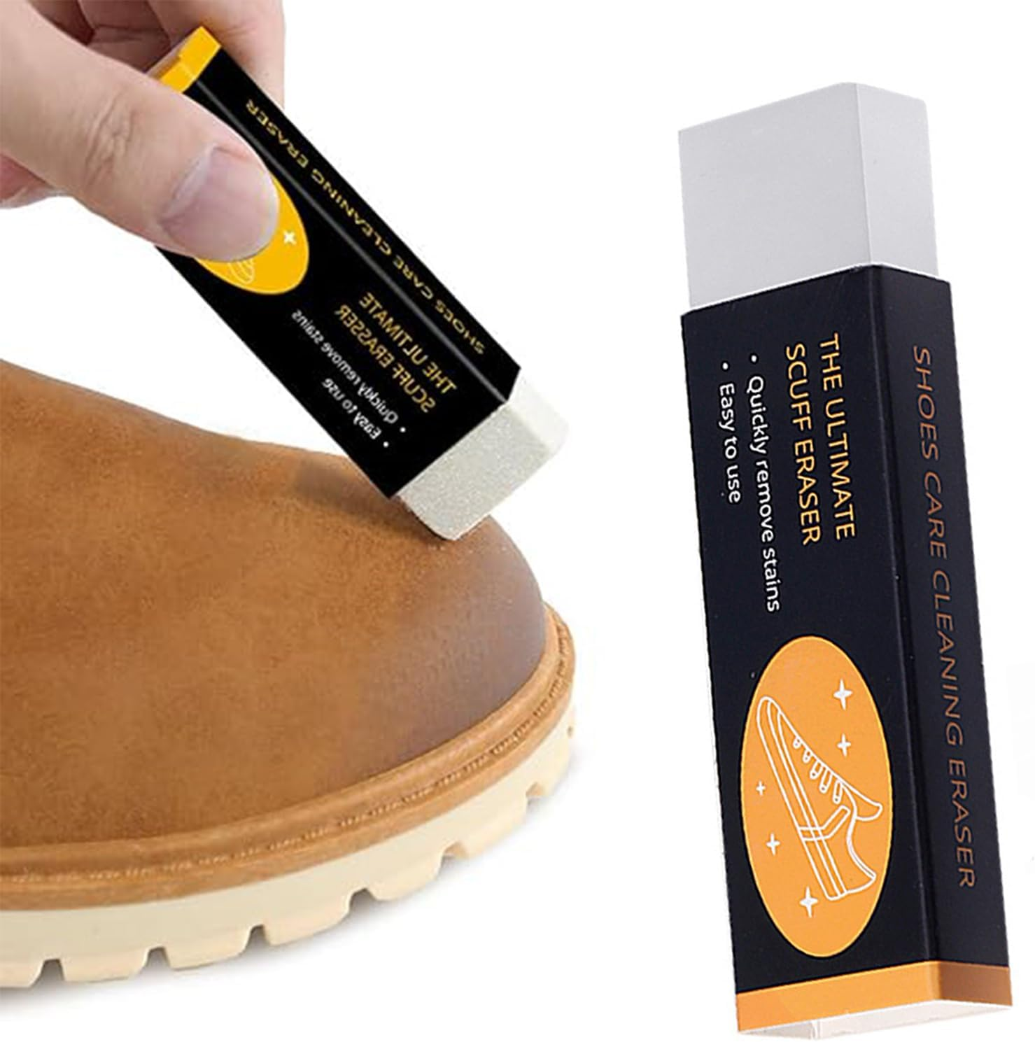Suede & Nubuck Cleaning Kit by Hard-Wearing Crepe Brush with a Cleaning Eraser,Natural Crepe Wood Brush for Cleaning Shoes, Bags,Clothes and Sofasdecontamination Brushes image number 3