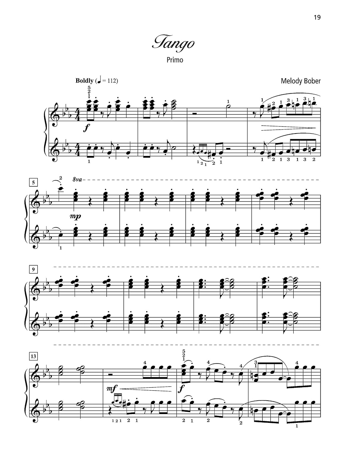 Grand Duets for Piano, Book 6: 5 Late Intermediate Pieces for One Piano, Four Hands image number 3