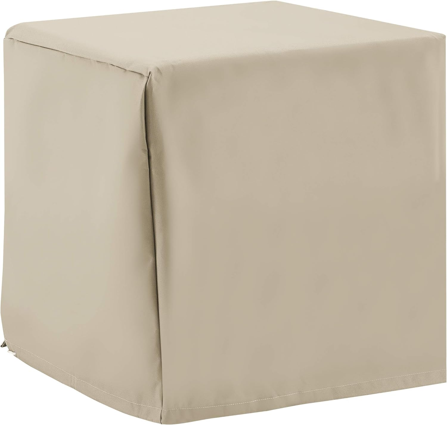 Crosley Furniture CO7507-TA Heavy-Gauge Reinforced Vinyl Outdoor Square Table or Ottoman Cover, Tan