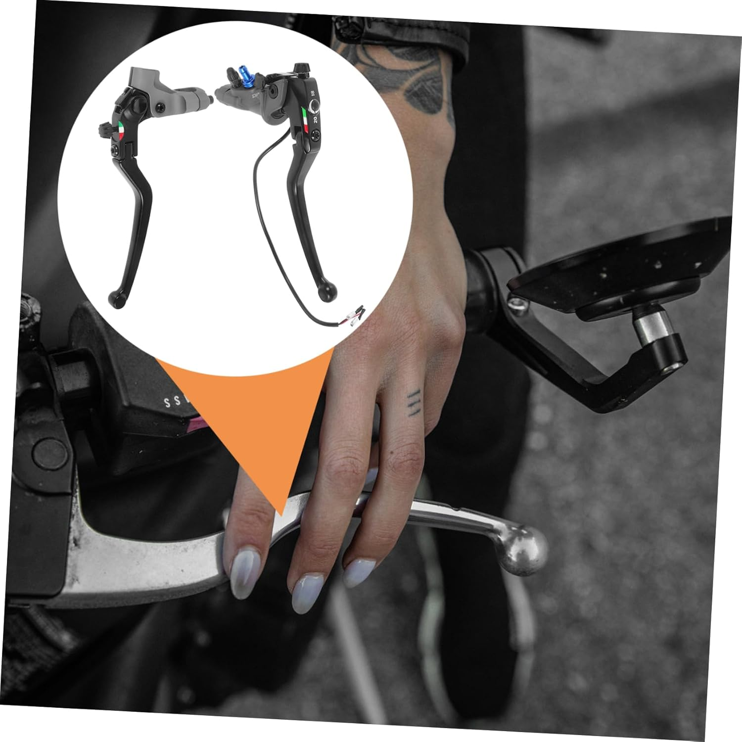 Kisangel Motorcycle Brake Hand Brake Lever CNC Hydraulic Clutch Left and Right Modification Parts for Motorcycle