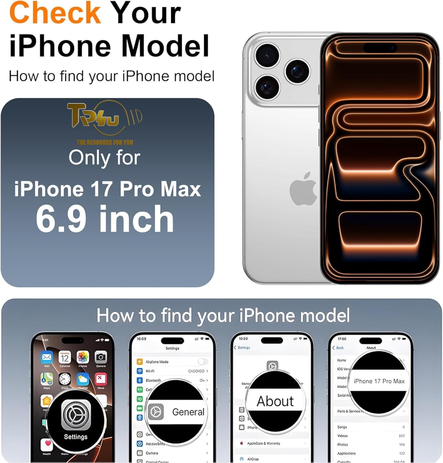 TR4U the Resource for You Clear Magnetic Case Compatible with Iphone 17 Pro Max [Anti-Yellowing] [Military Grade Drop Protection] Hard Back Protective, Compatible with Magsafe Accessories (2025) image number 5