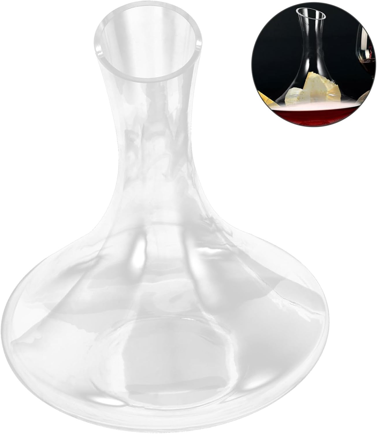 Alipis 1Pc Lead Glass Decanter Simple Design Transparent Wine Aerator for Home and Bar Use Creative Wine Container for Enhancing Flavor image number 5