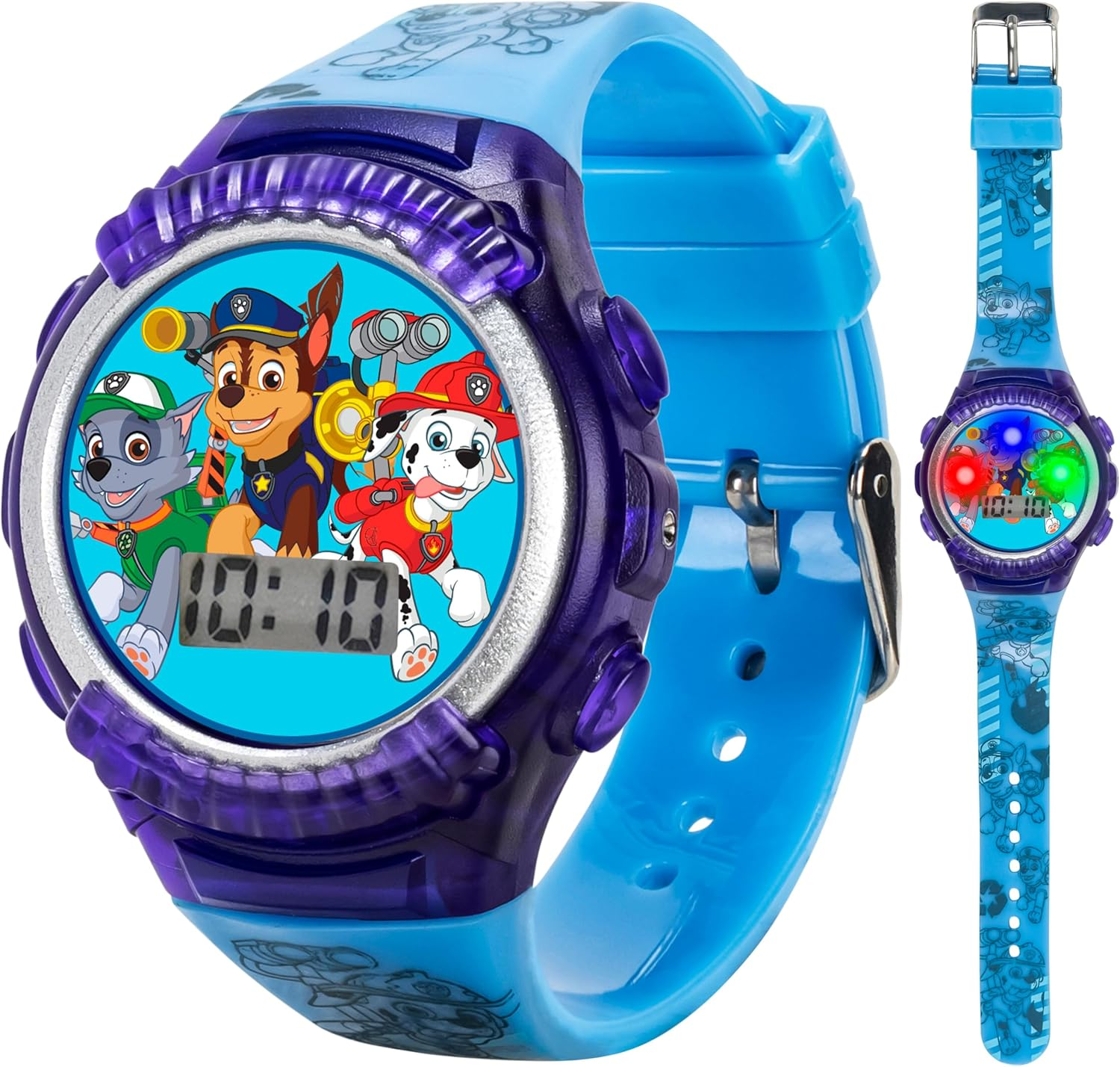 Accutime Nickelodeon Kids' PAW4039 Paw Patrol Digital Display Quartz Blue Watch, Purple, Digital,Quartz Movement
