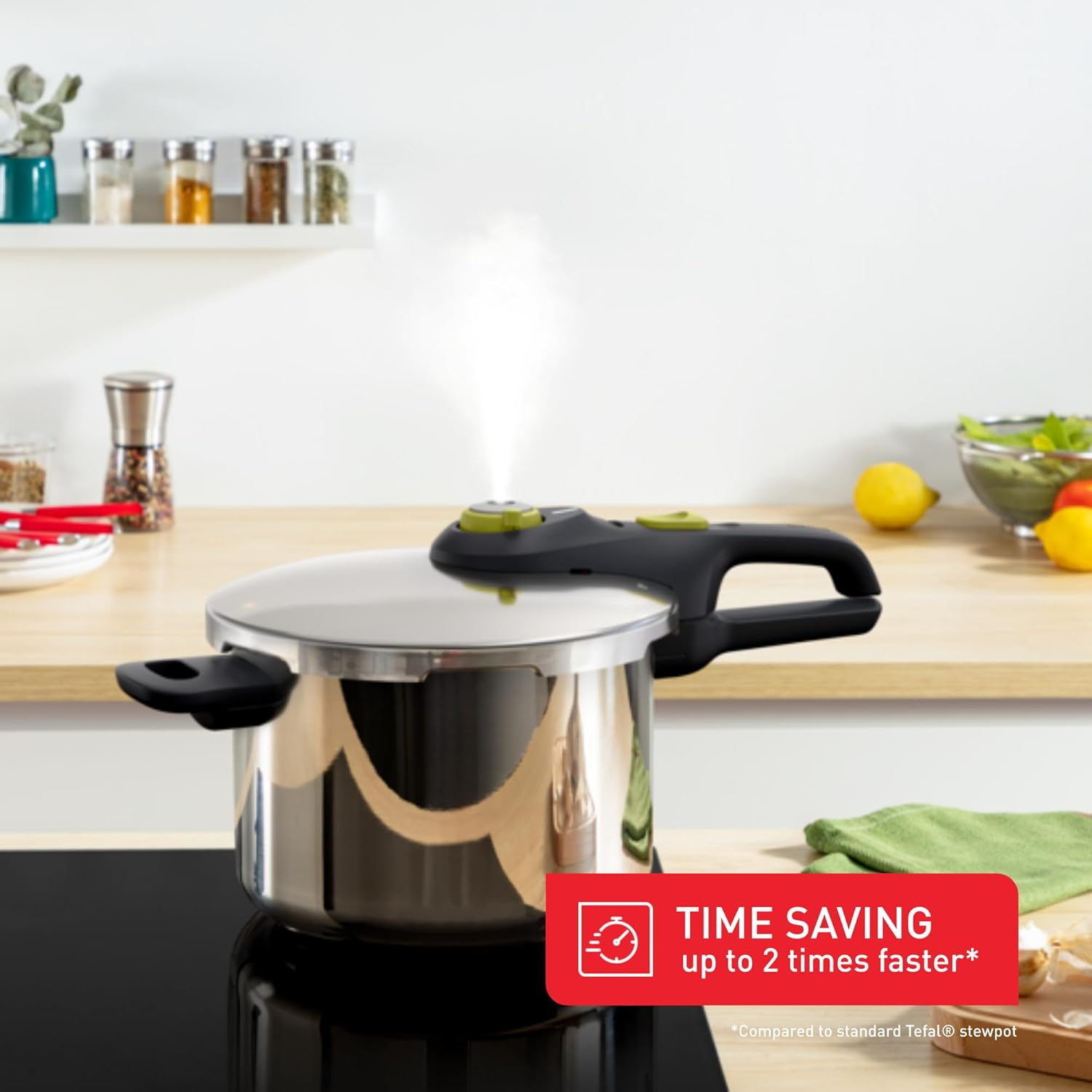 Tefal Secure NEO 5 Pressure Cooker, 6 Litre Capacity, Silver image number 4