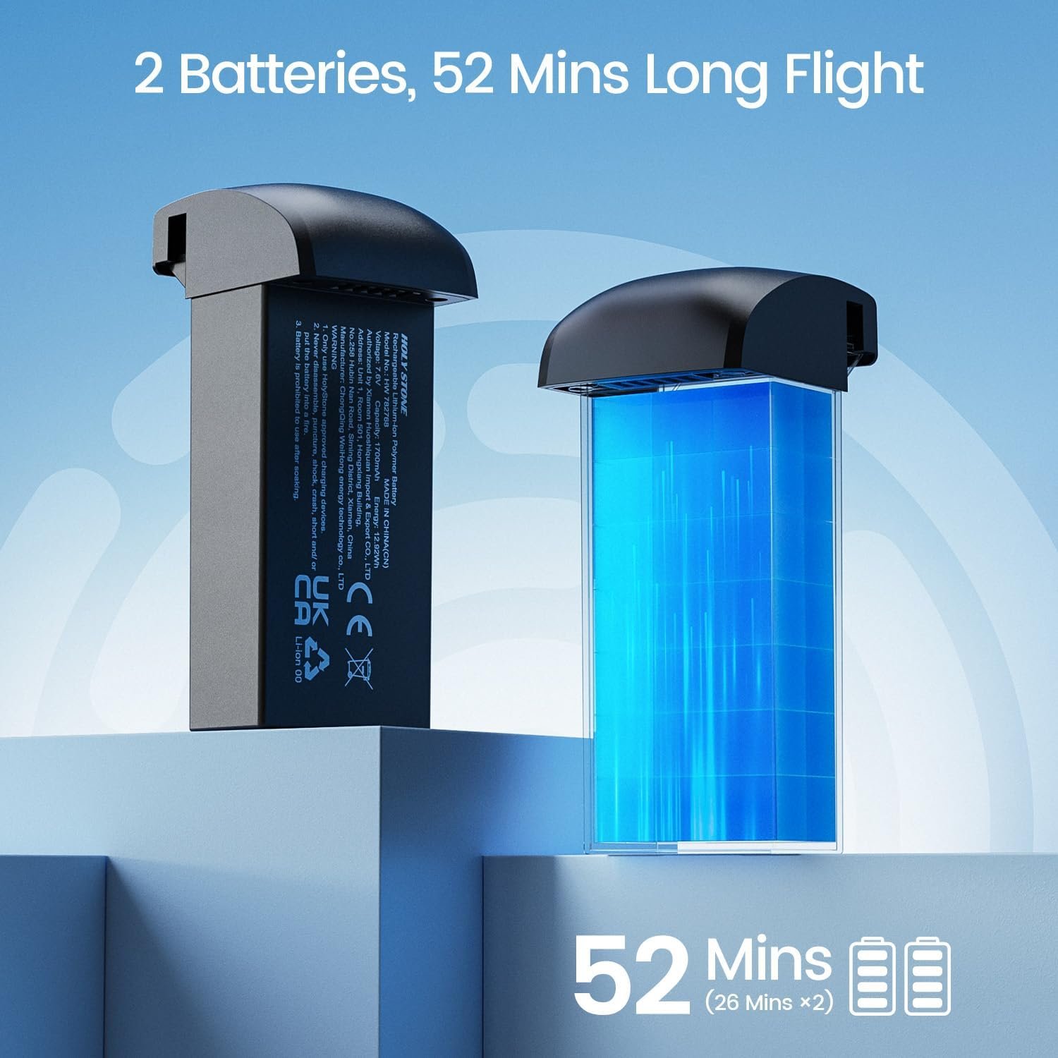 Holy Stone GPS Drone with 4K Camera for Beginners, HS460 Foldable Drones with 52 Mins Long Flight Time, Brushless Motor, Follow Me, Auto Return, 5G FPV Transmission, under 249G Easy for Adults image number 6