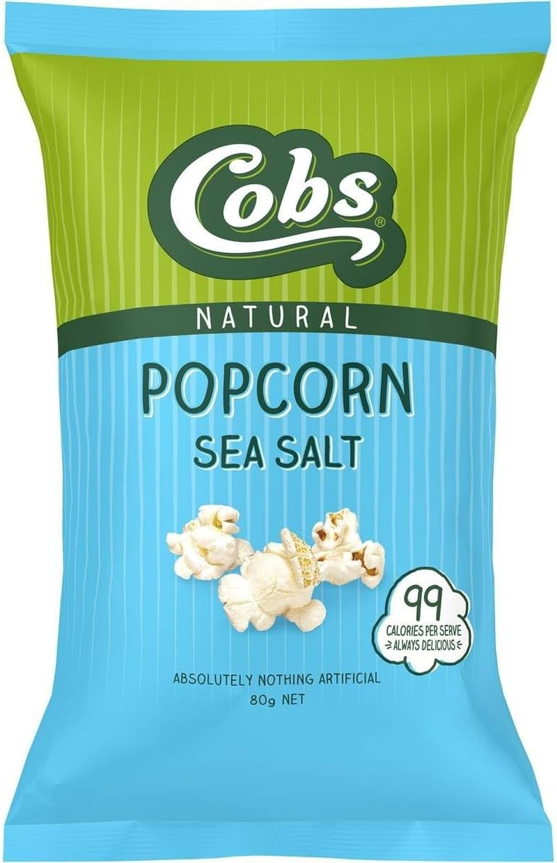 Cobs Natural Sea Salt Popcorn, 80G