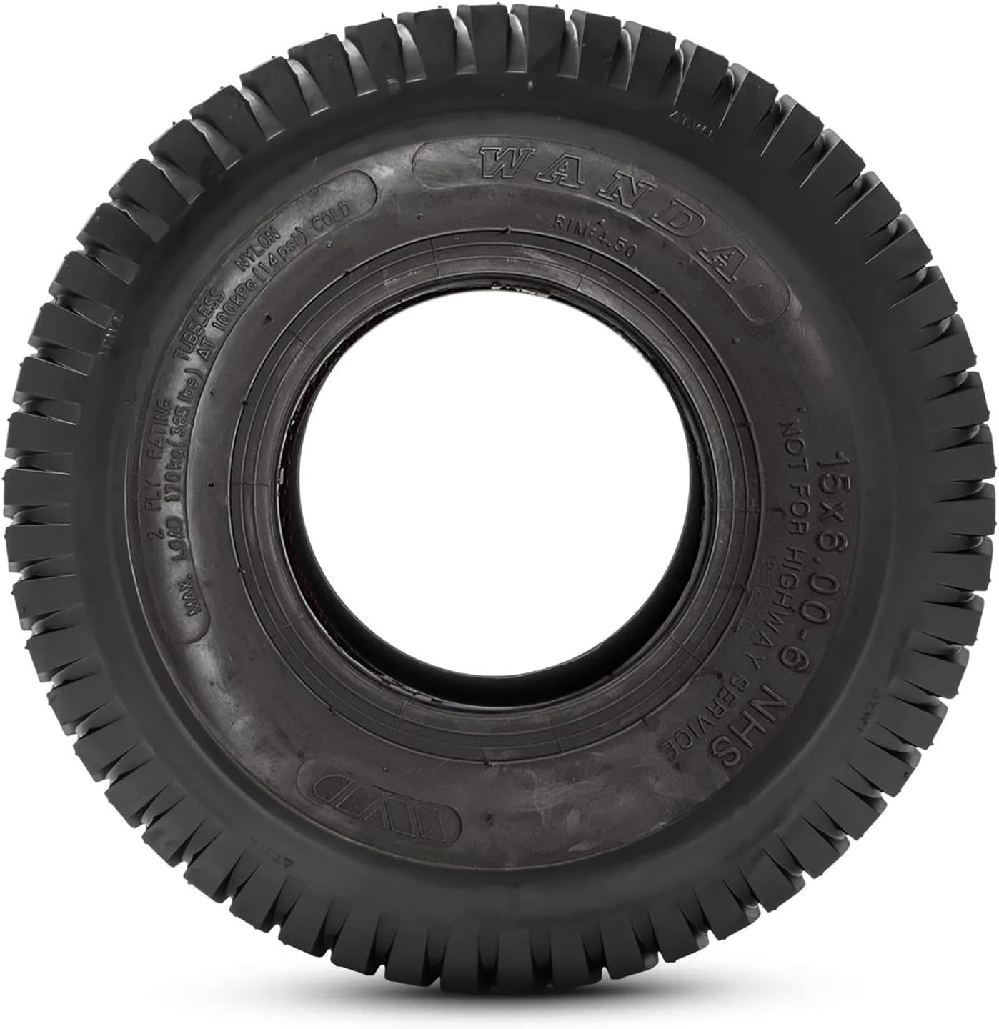 TDR 15 X 6.00-6'' Inch 2 PLY Tyre for Lawn Mower Tractor Cart ATV Tire Turf Saver Tubeless image number 1