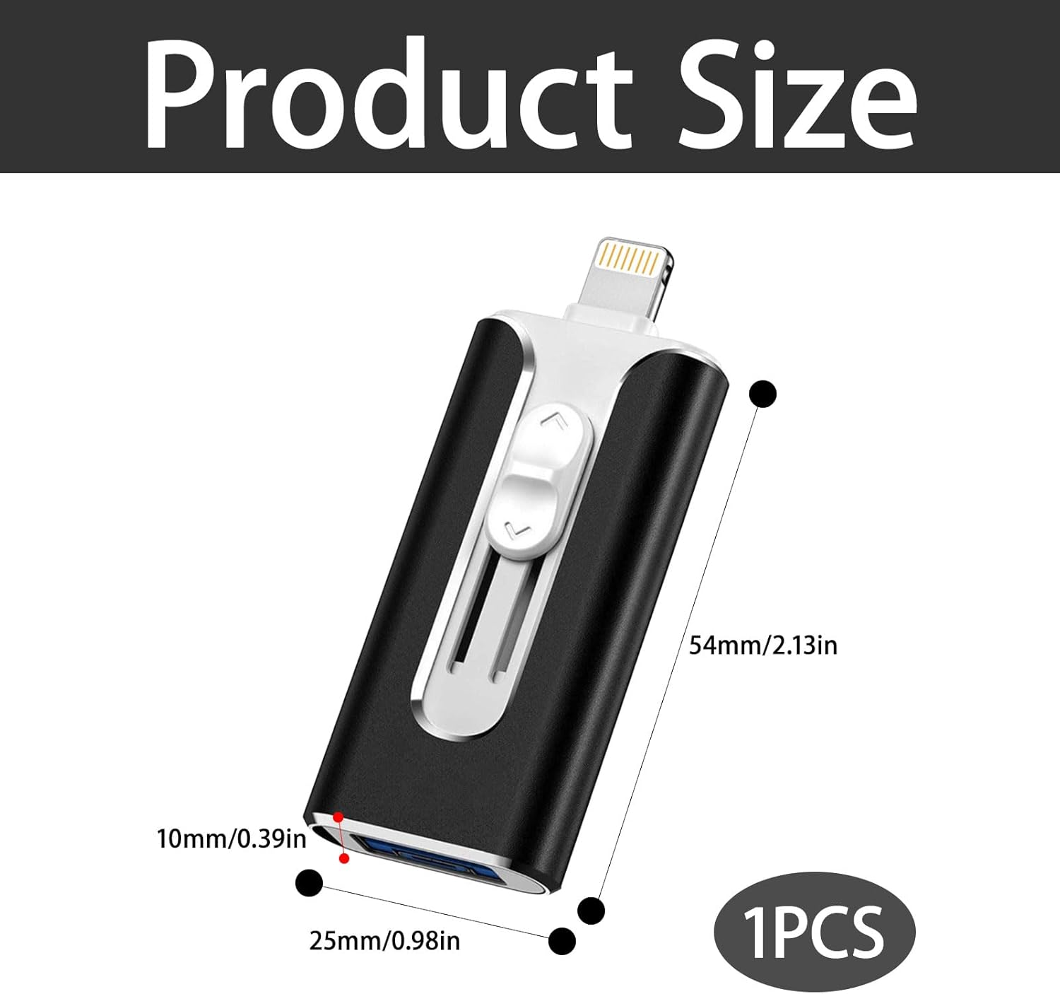 USB Drive, 4-In-1 High-Speed Transfer USB 3.0 USB Stick, 1Tb USB Flash Drive, Phone Photo Stick, Used for Photo Transfer and Data Storage, Applicable to Iphone, Ipad, Pc and More Devices image number 1