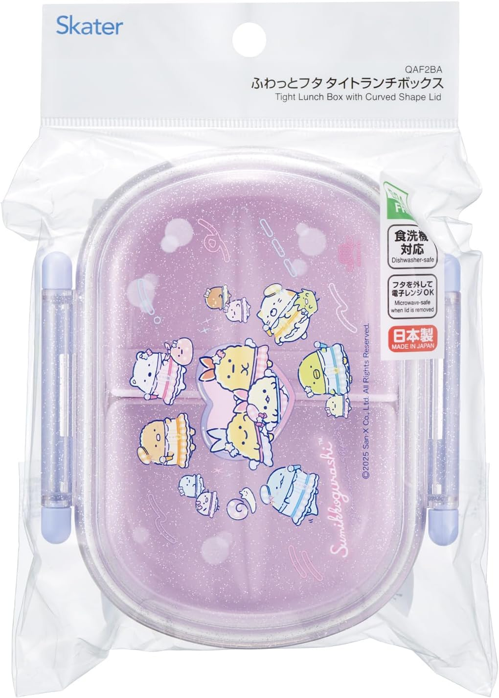 Skater QAF2BA-A Children'S Bento Box, Fluffy Serving Lunchbox, 1 Tier, 12.2 Fl Oz (360 Ml), Made in Japan, Dishwasher Safe, Microwave Safe, Sumikko Gurashi, Dream Tail